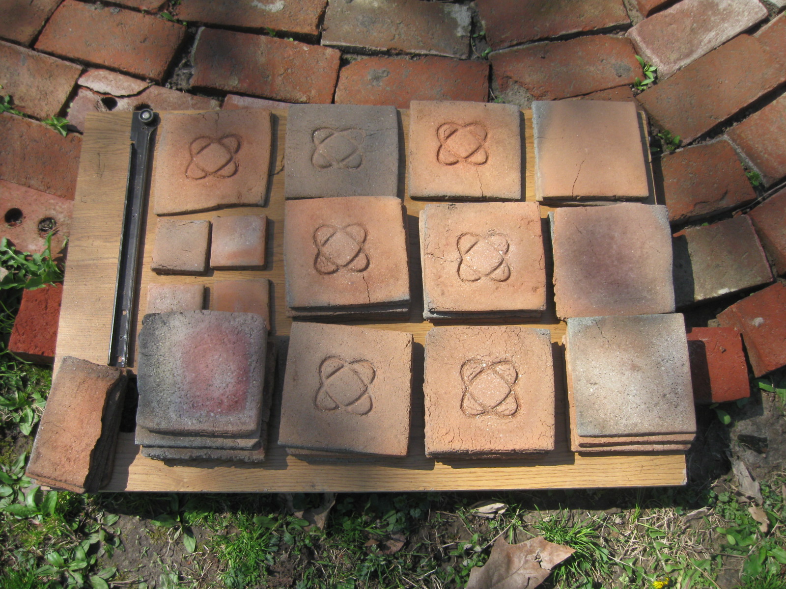 Make Your Own Bricks More clay tiles fired. Keeping away from