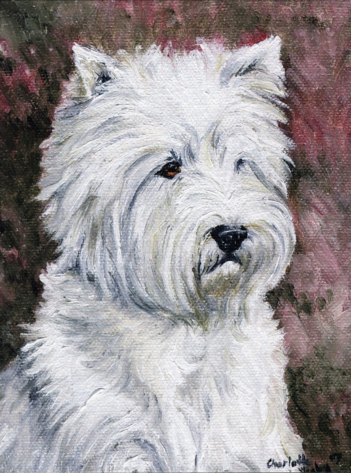 Daily Painters of Pennsylvania "West Highland Terrier" oil painting by