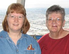photo of Carol and me at the top of the Stratosphere in Vegas