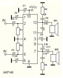 An7148 схема усилителя