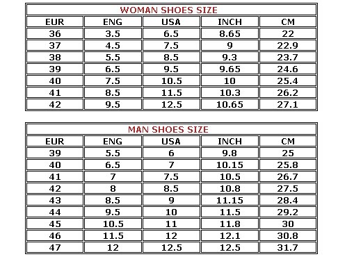 Mbt Shoe Size Chart