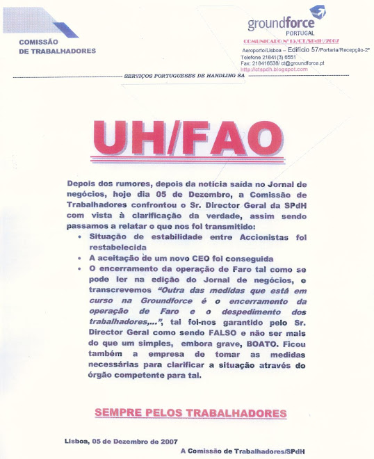 Comunicado 1 2007 UHFAO