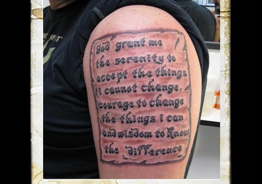 Mastermind Tattoo: Serenity prayer
