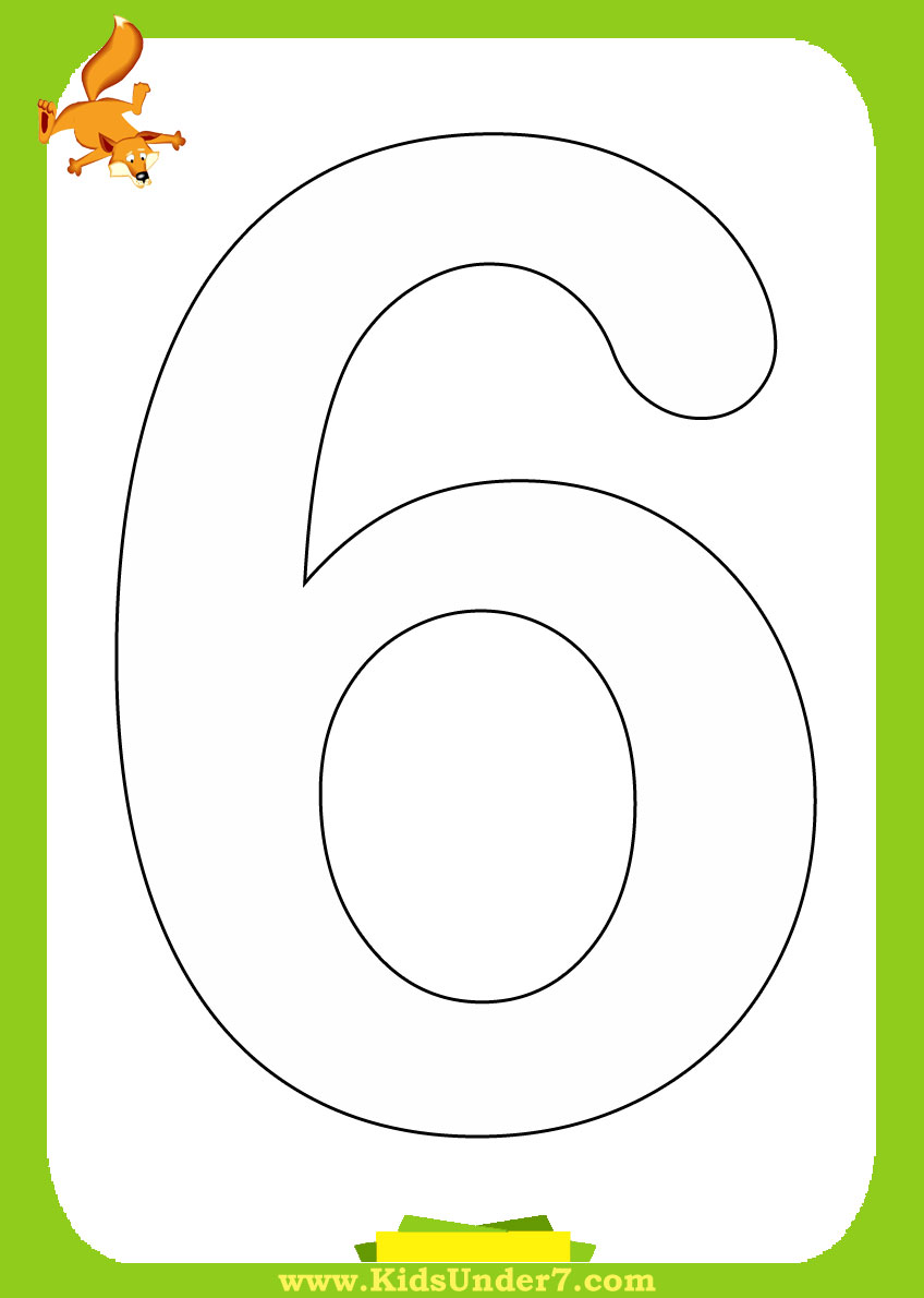 Kids Under 7: Number Coloring Pages 1-10