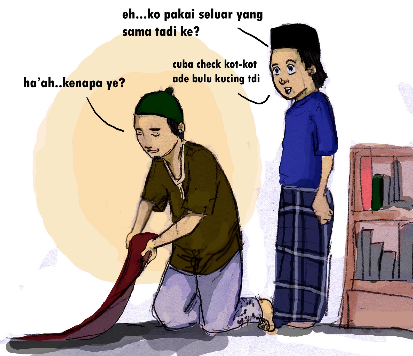Hukum Bulu Kucing Semasa Solat Versi Kartun Hukum Bulu Kucing Semasa Solat Versi Kartun