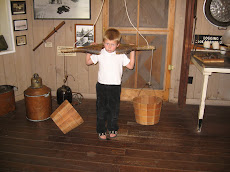 Grandson at logging Museum