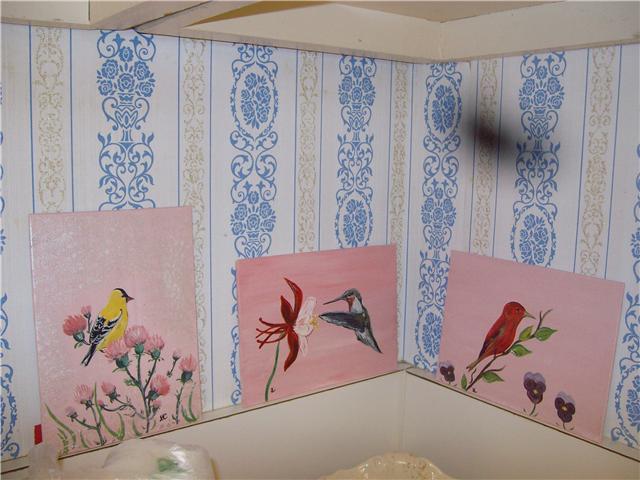 Rosa's birdies I painted