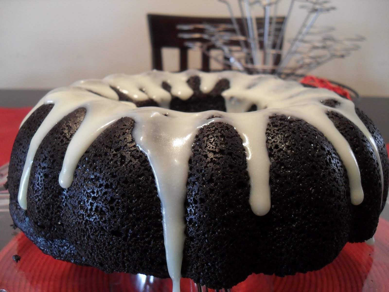 SUGAR SHOCK! Chocolate Bundt Cake with White Chocolate Glaze
