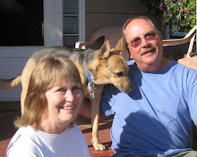 Sue and John Beck with their dog
