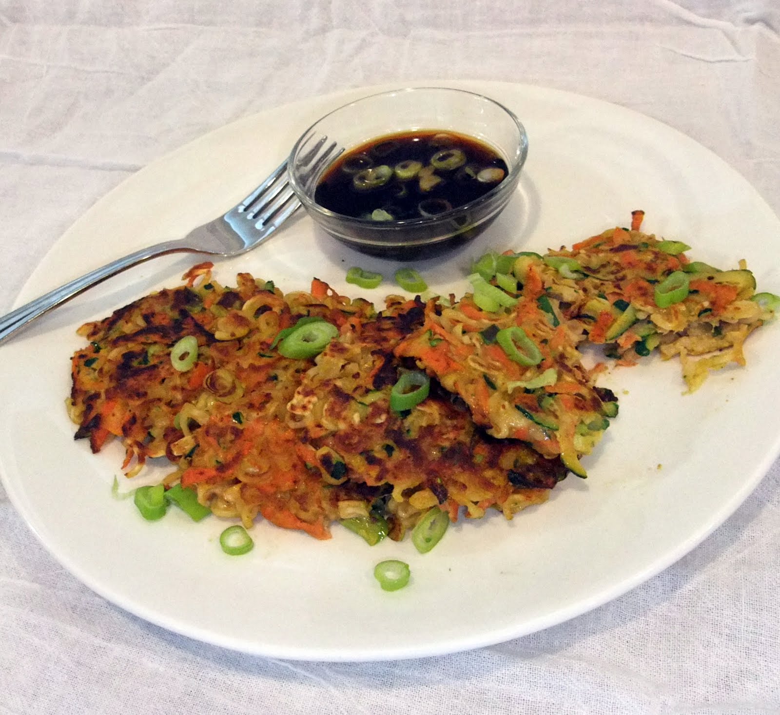 Aunt Peg's Recipe Box Asian Style Noodle Pancakes