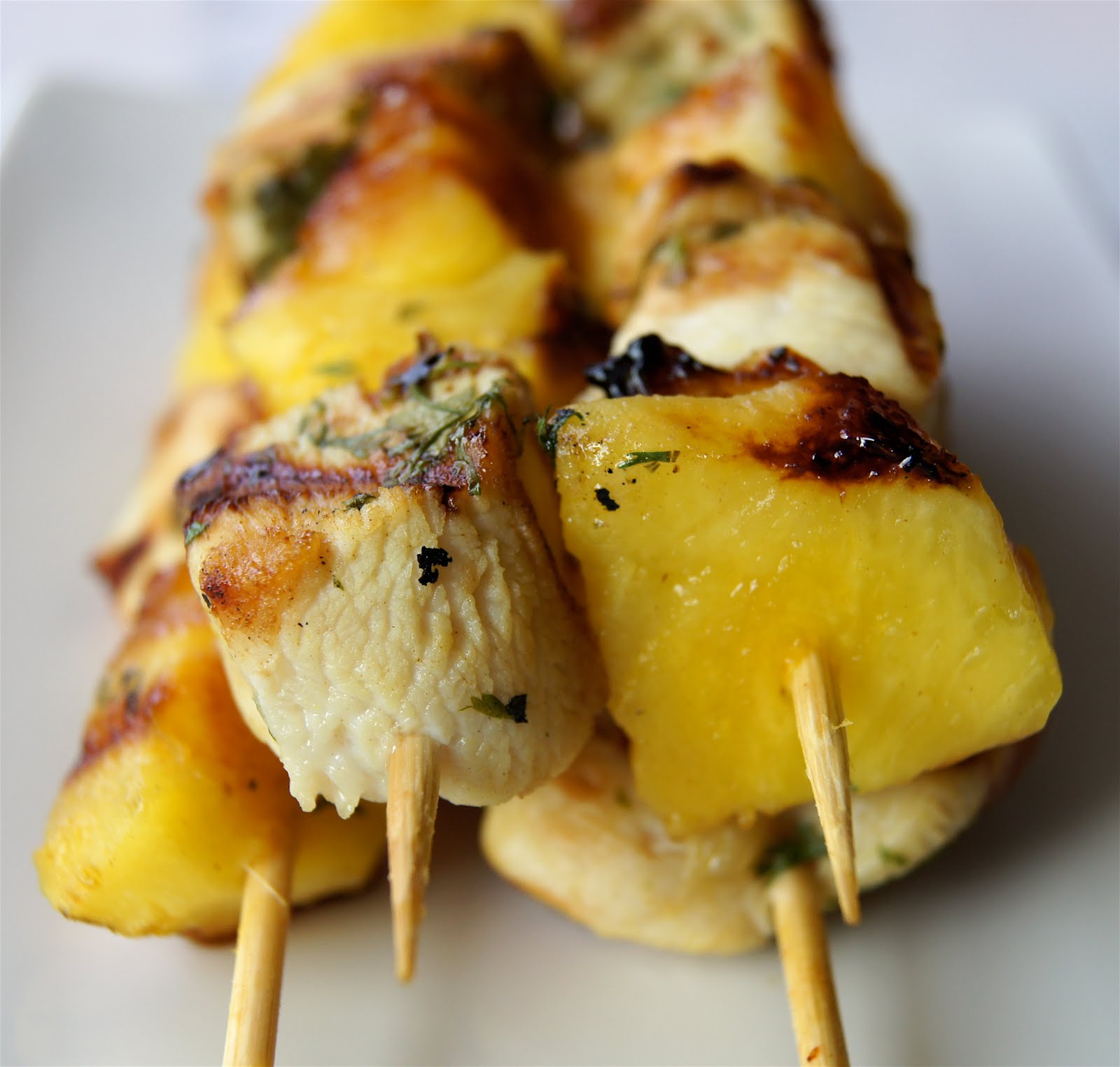 Healthy and Gourmet Honey Mustard Chicken and Pineapple Kebabs