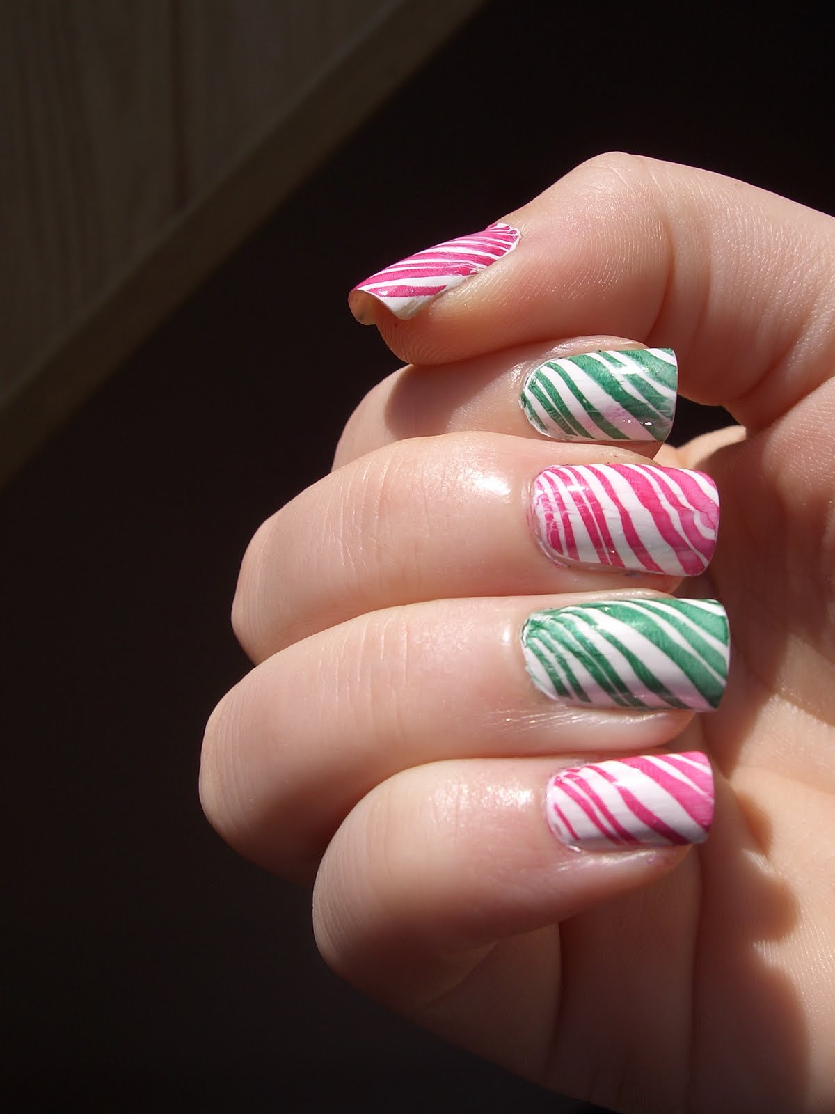 Nail Polish Obsession Orly Candy Cane Lane/CG Jolly Holly and plate H1