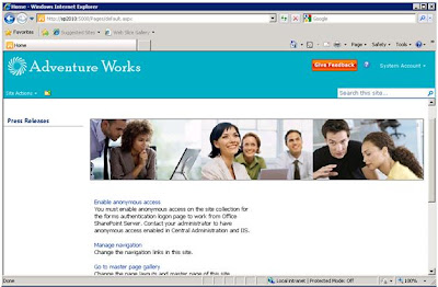 SharePoint 2010 site templates