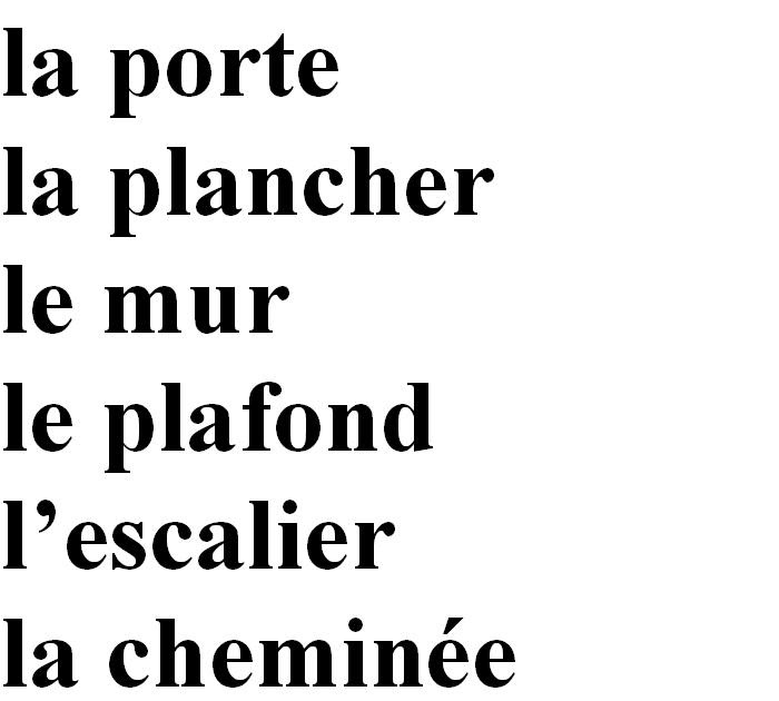 Language for Little Learners French words for the parts of the house