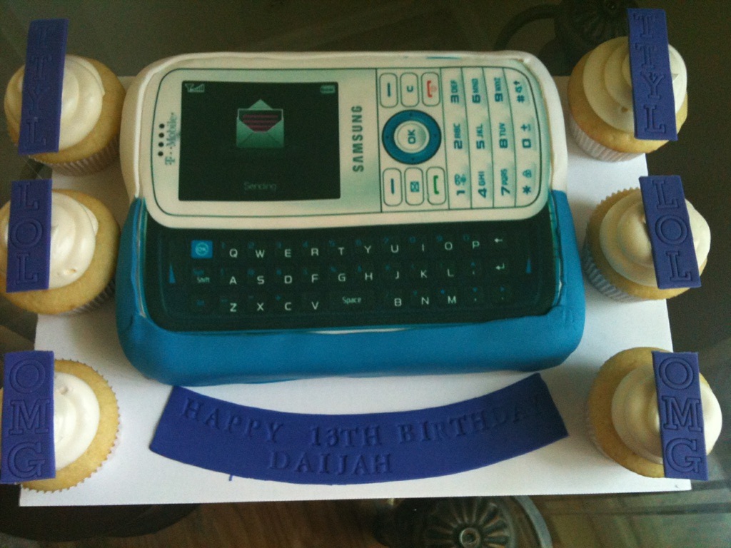 fondant cell phone