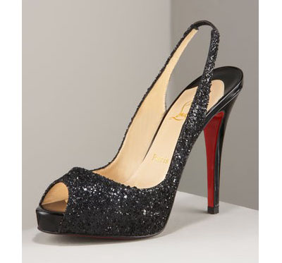 Black Glitter Shoes