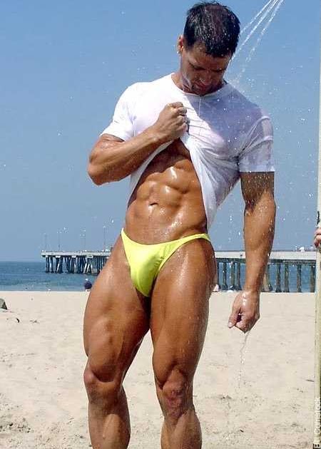 pictures of men wearing sexy sports gear with big bulge.