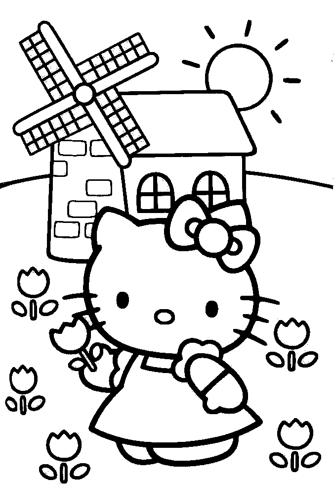 Hello Kitty Coloring Pages #1 cute hello kitty colouring pages. Hello Kitty Coloring Pages #1