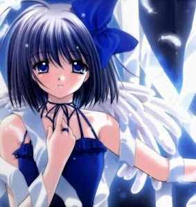 an angel of pure blue love