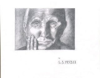 Die young as late as possible wrinkle age heart skin Grapthite Pencil on Paper A4- 8.27'' 11.69'' Pencil Sketching Artwork old man portrait drawing human faces