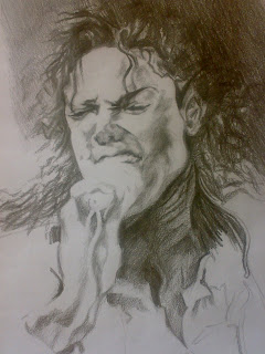 Pencil Sketching of Michael Jackson MJ Portrait Drawing Picture Making of a legend michael jackson dangerous r.i.p meaning Rest In Peace MJ Images Wallpaper lyrics His face was an art in itself
