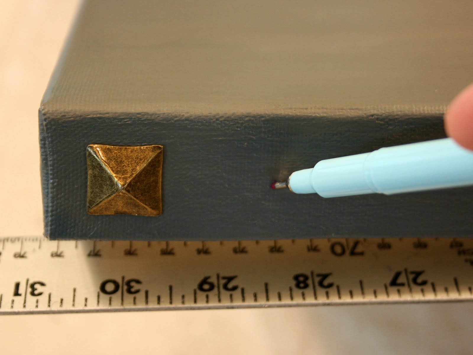 Isabella & Max Rooms DIY Art Using A Canvas & Nail Head Trim