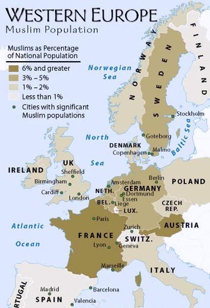 Muslim World Population Of Muslims Percentage In Countries Cities Muslims In Europe Country Wise Population And Percentage