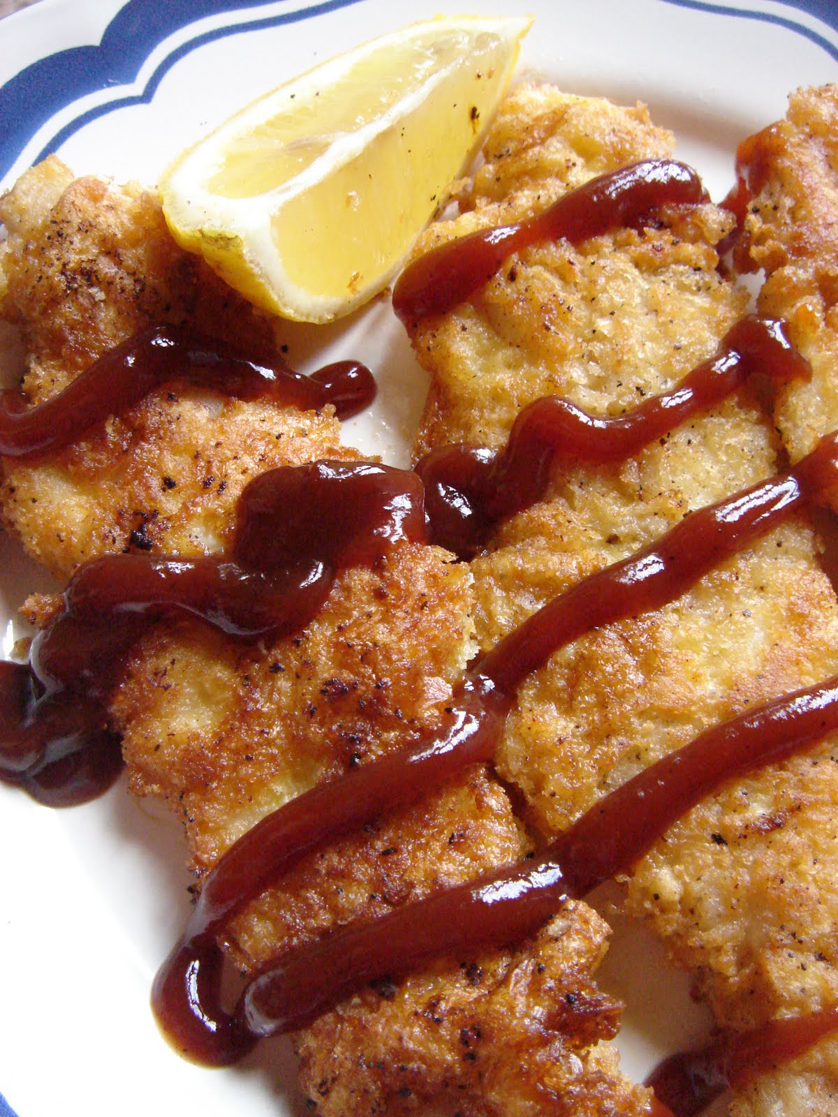 East meets West: Breaded Sole Fillets with Tonkatsu Sauce