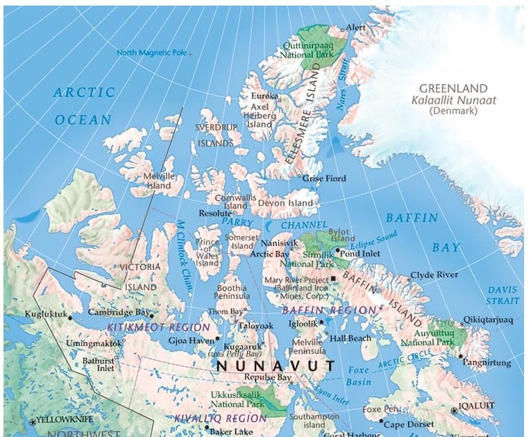Tales from the Arctic Map of Nunavut