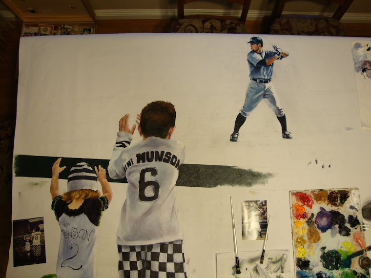 Munson baseball painting