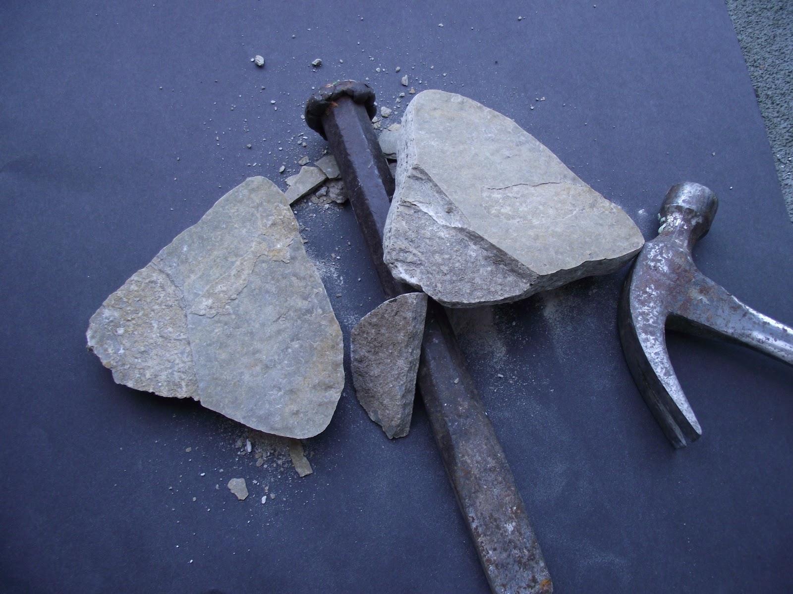 Earthy Elements Breaking Up Of The Limestone