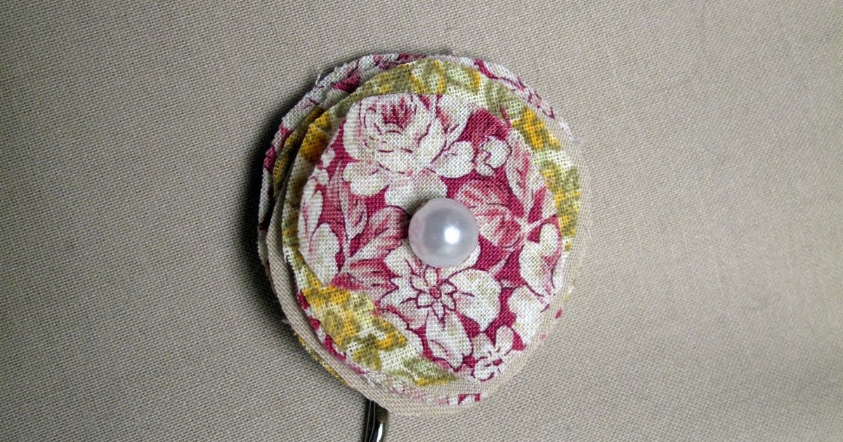 along for the ride Flower Hair Pin Tutorial