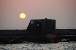 Lying along the wall in Chicago Harbor!