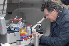 Walter (John Noble) creates a makeshift lab in the back of the team's car in the FRINGE episode Bound