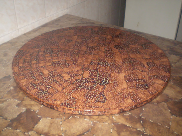 base giratória para mesa com craquelê