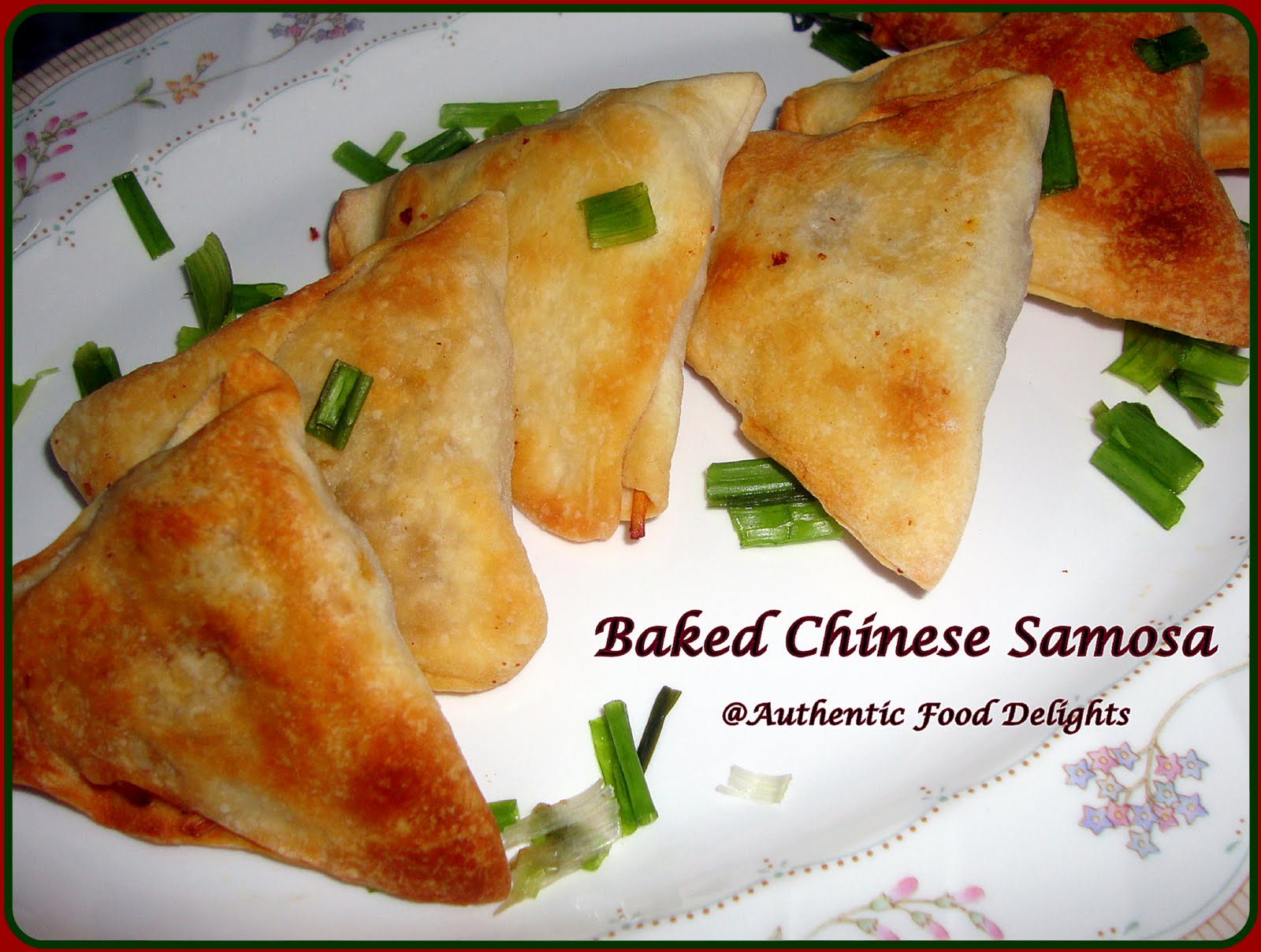 Authentic Food Delights Baked Chinese Samosa
