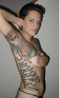 girl full body tattoos art design