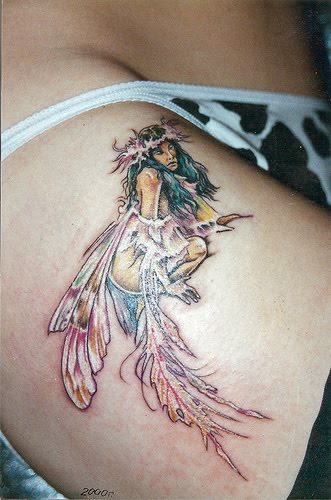 Cute Fairy Tattoos lowerback Cute Fairy Tattoos for women