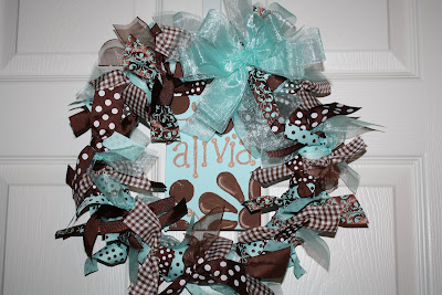 Baby wreath for hospital door