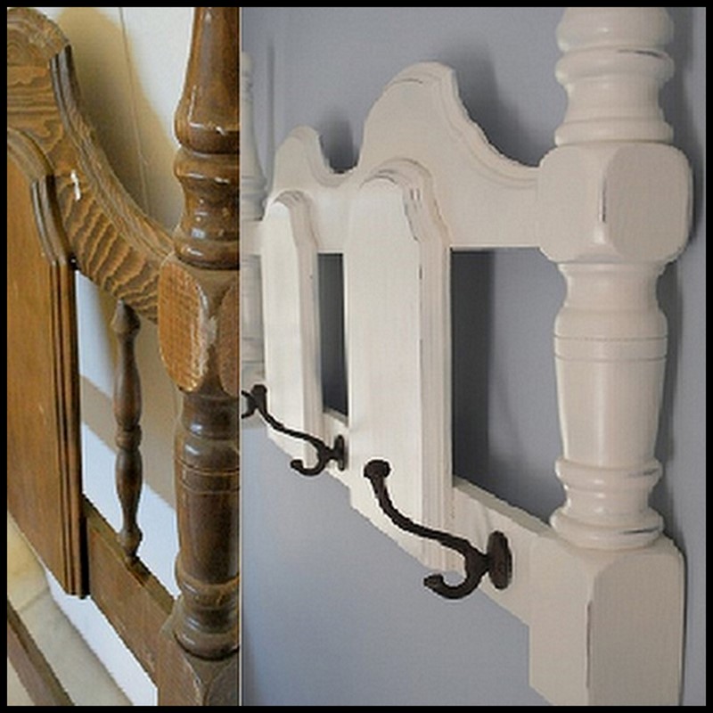 Dollar Store Crafter Headboard Into A Coat Rack