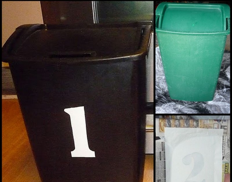 Dollar Store Crafter Trash Garbage Can Makeover