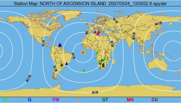 north of ascension island north of ascension island