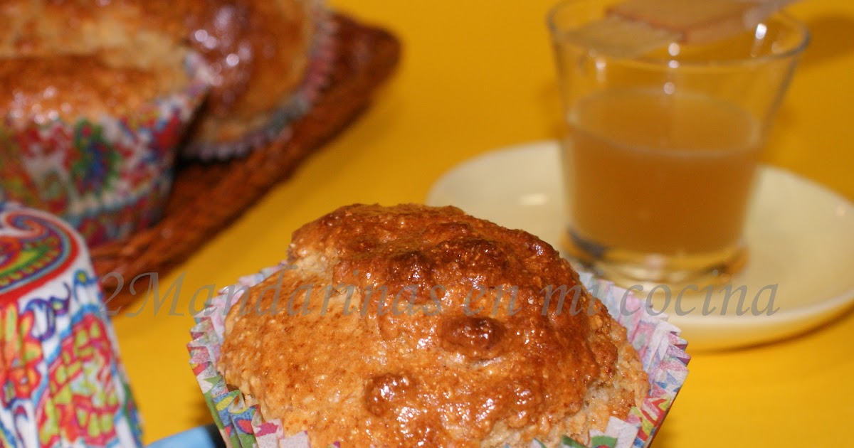 Muffins de salvado de avena con limón y miel 2Mandarinas en mi cocina
