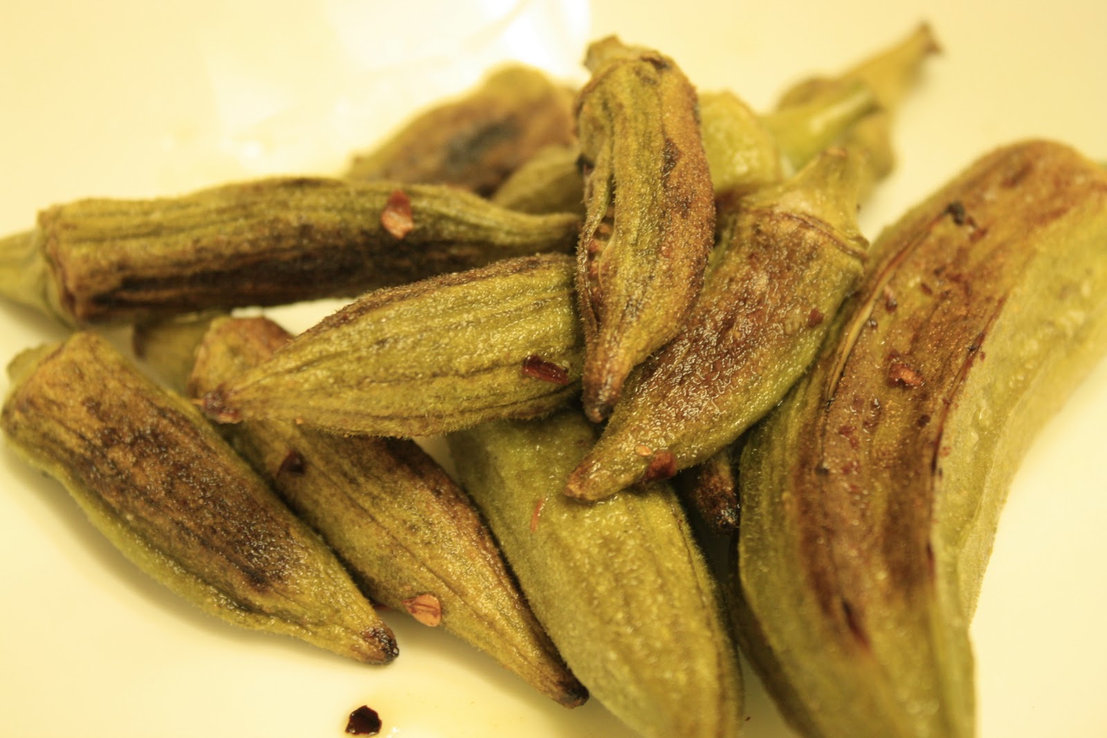 Uncovering Food Spicy Baked Okra Fries
