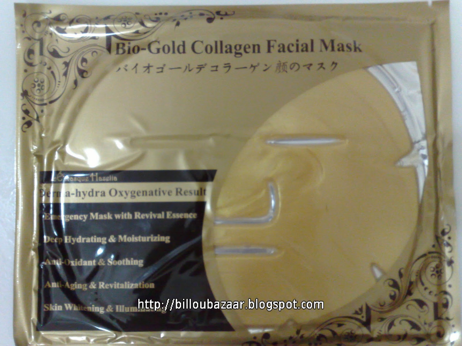 Download Billou Bazaar Bio Gold Collagen Face Mask Our Best Seller PSD Mockup Templates