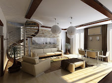 Lounge with internal stairs