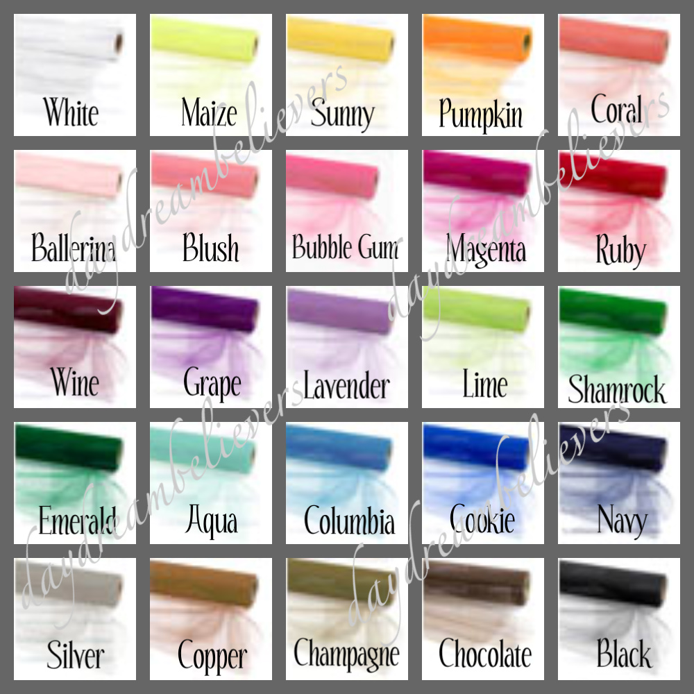 Tulle Color Chart