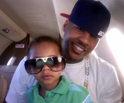 carmelo anthony wife and son. carmelo anthony wife lala.