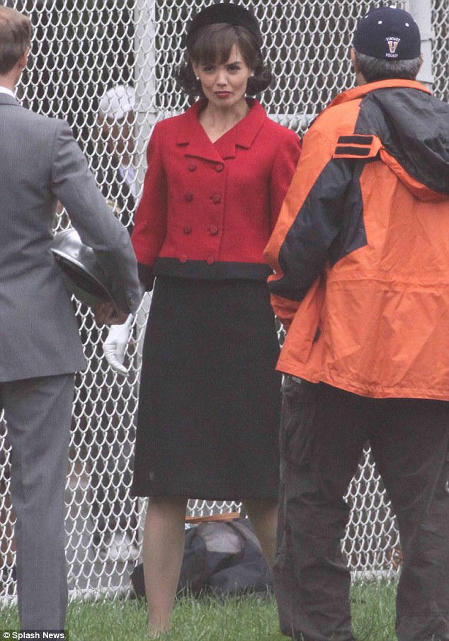 her role as Jackie Kennedy jackie kennedy blood stained dress. her role as Jackie Kennedy