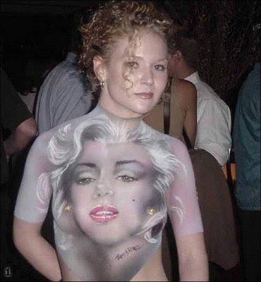 Body Painting Portrait of Marilyn Monroe